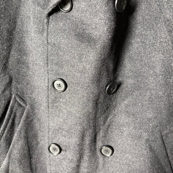 Nautica Charcoal Gray Classic Double Breasted Pea Coat XXL - Picture 4 of 8